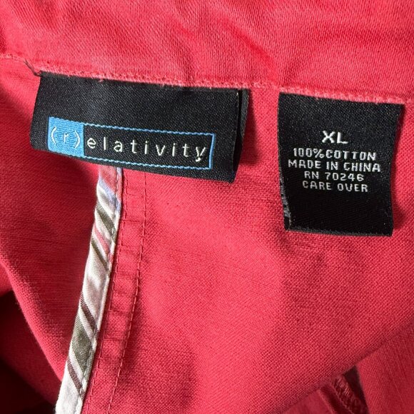 Relativity Spring Belted Jacket- Sz XL- Dark Coral Color - Picture 9 of 10